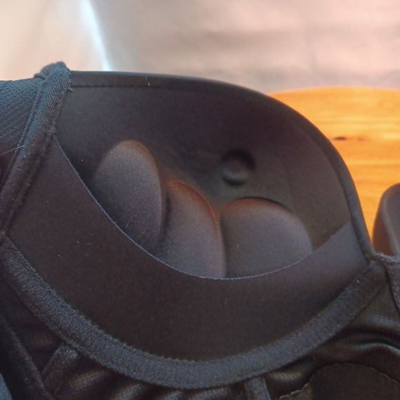 Bustier Padded Pushup Black 7 Hook & Eye Back Closure Bralette Size 34C US - Picture 4 of 11